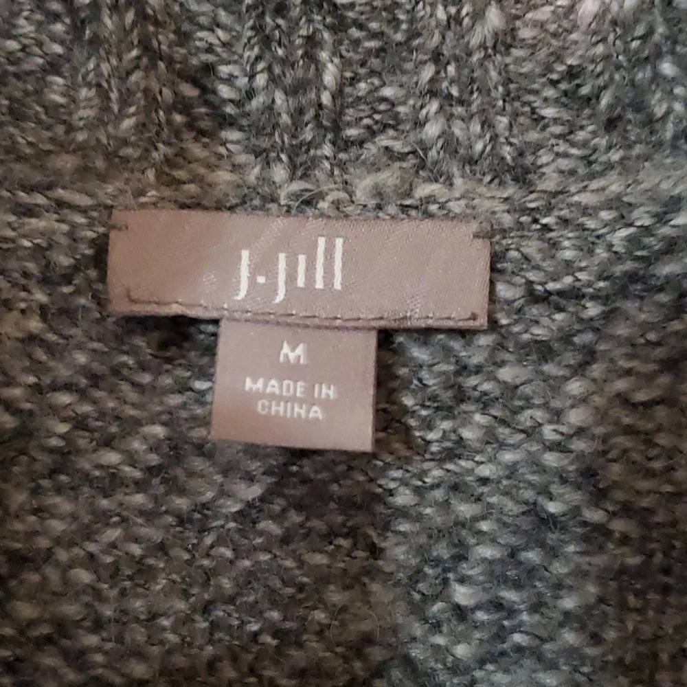 J. Jill Sweater Vest Full Zip Casual Work Business Warm Wool Alpaca Blend Gray - Picture 4 of 6